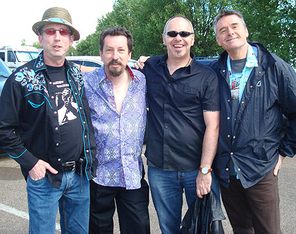 Stevie and Mike Myers with Mark and Rick. Juke Joint Festival, Clarksdale MS.