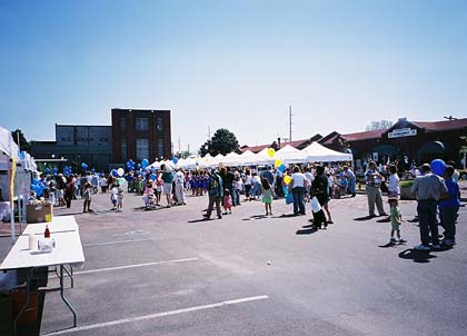 Stalls at the Planters Celebration, downtown Clarksdale