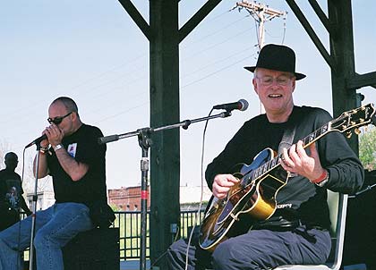 Mark and Bob Long on the Clarksdale Main Stage